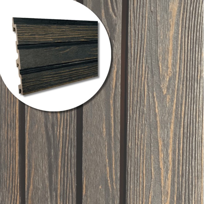 Eva-Last Composiet Gevelbekleding Darkwood Black Stripes S